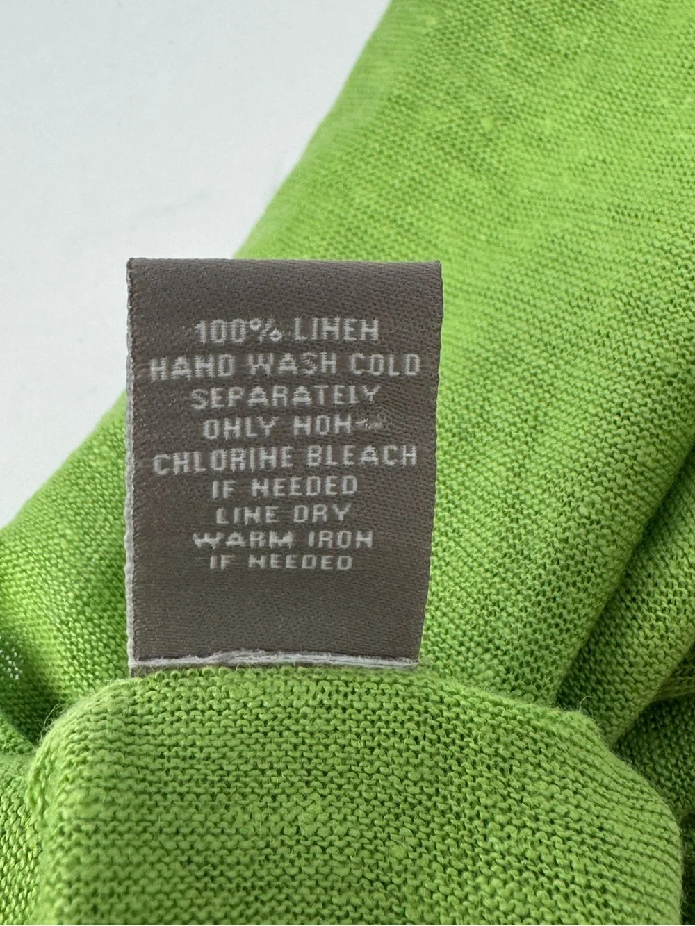 J. Jill 100% Linen Green Infinity Scarf